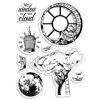 Clear Stamp Set 4"x6" Windows in the cloud