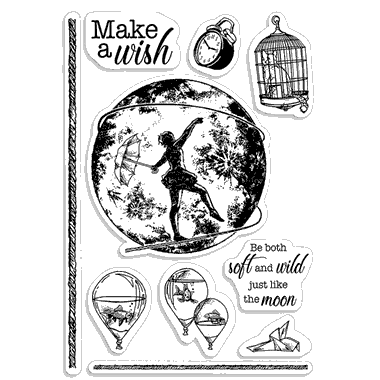 Clear Stamp Set 4"x6" Make a wish