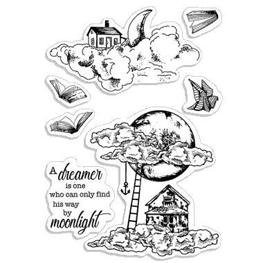 Clear Stamp Set 4"x6" Moonlight