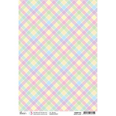 Rice Paper A4 Pastel plaid