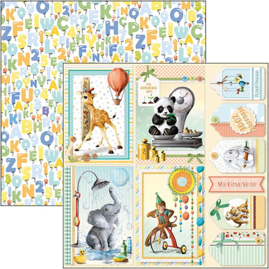 My First Year Cards Paper Sheet 12"x12"