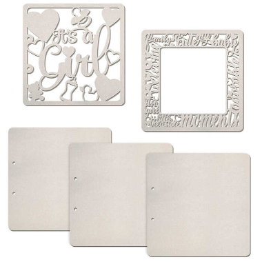 Set Album Pages 8 5/8"x8 5/8" It's a Girl