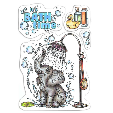 Clear Stamp Set 4"x6" It's Bath Time