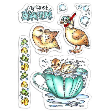 Clear Stamp Set 4"x6" My First Bath
