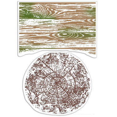 Clear Stamp Set 4"x6" Woodgrain