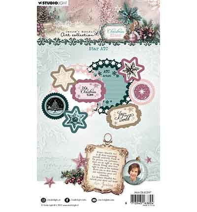 JMA Stamp and Cutting dies Star ATC Christmas Blush nr. 97
