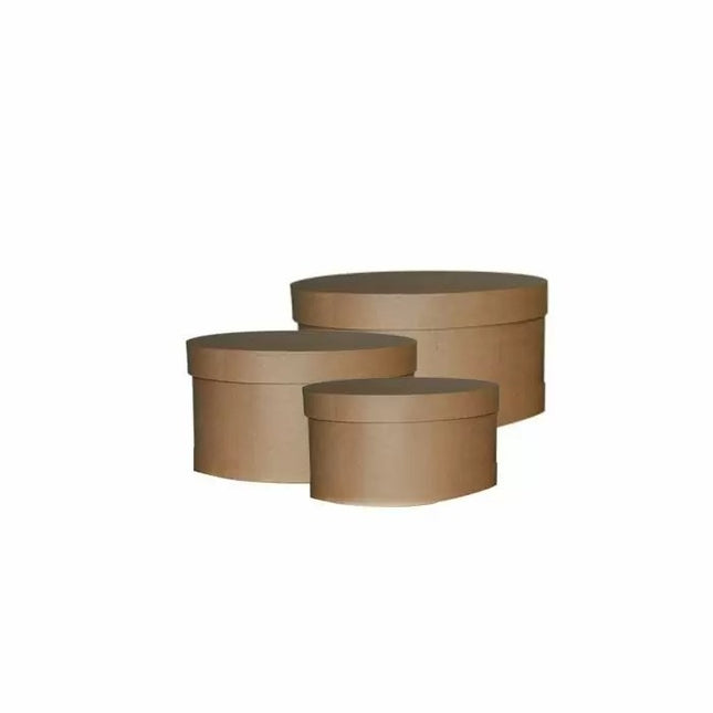 Vaessen Creative • Papier maché doos ovaal set 3pcs