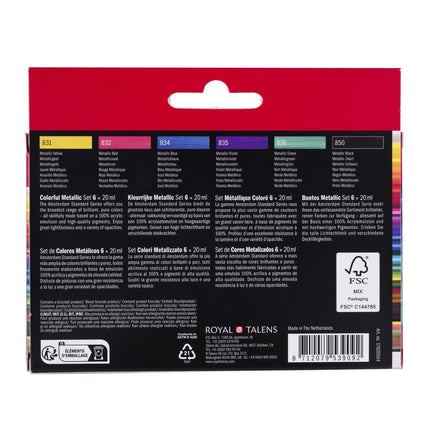 Amsterdam • Standard Series Acrylverf Kleurrijke Metallic Set 6x20ml
