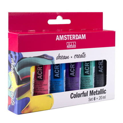 Amsterdam • Standard Series Acrylverf Kleurrijke Metallic Set 6x20ml