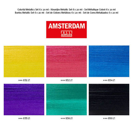 Amsterdam • Standard Series Acrylverf Kleurrijke Metallic Set 6x20ml