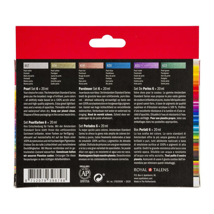 Amsterdam • Standard Series Acrylic Paint Pearlescent Set 6x20ml