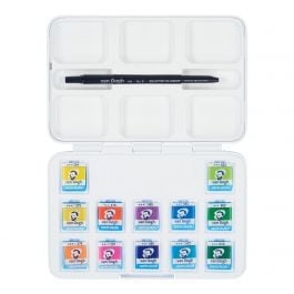 Van Gogh • Aquarelverf pocket box felle tinten met 12 kleuren in halve napjes
