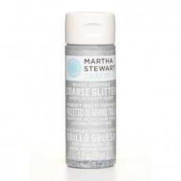 Martha Stewart • Verf 59ml coarse glitter Sterling