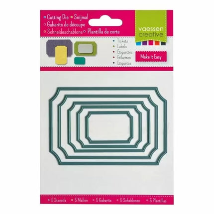 Vaessen Creative • Snijmal rechthoekige labels