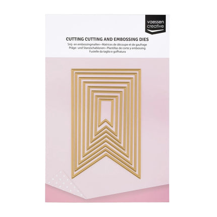 Vaessen Creative • Essentials Snij- en Embossingmallen Banner 8stuks