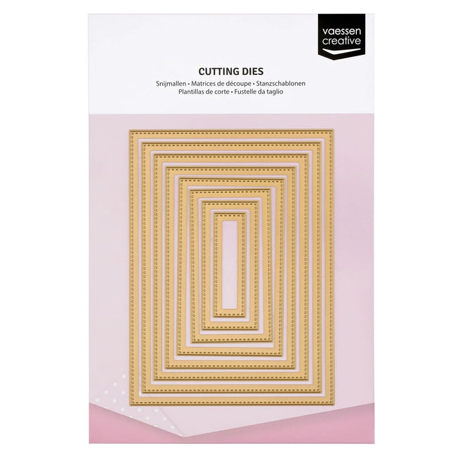 Vaessen Creative • Essentials Snijmallen Rectangles Stitched