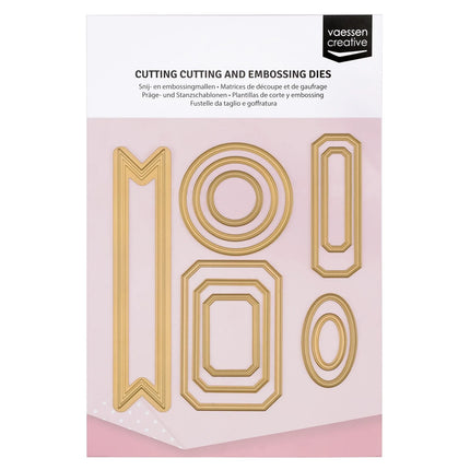 Vaessen Creative • Essentials Snij- en Embossingmallen Labels