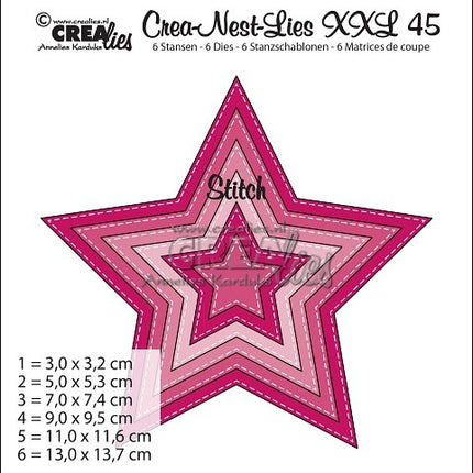Crea-Nest-Lies XXL snijmal no,45 sterren 5punt