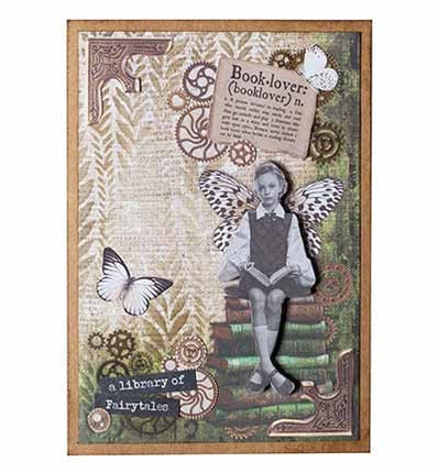 SL Clear Stickers Vintage roses Grunge Collection 5 Meter nr. 55