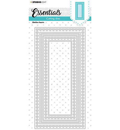 SL Cutting Die Slimline hearts Essentials nr.183