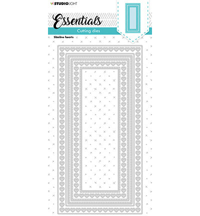 SL Cutting Die Slimline hearts Essentials nr.183