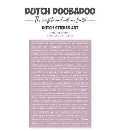 DDBD Dutch Sticker Art Woodland Springs