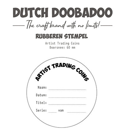 DDBD Rubber stamp ATC tekst