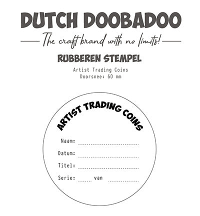 DDBD Rubber stamp ATC tekst