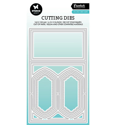 SL Cutting Dies Zig-zag card shape Essentials nr.448