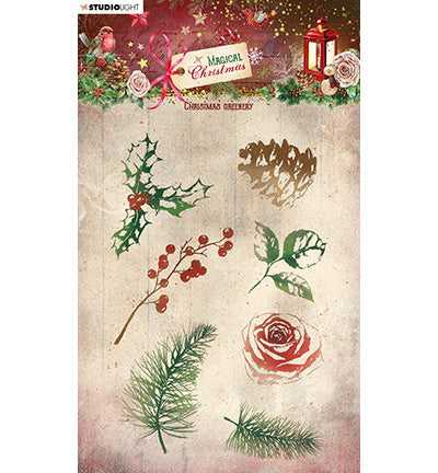 SL Clear Stamp Christmas greenery Magical Christmas nr.500