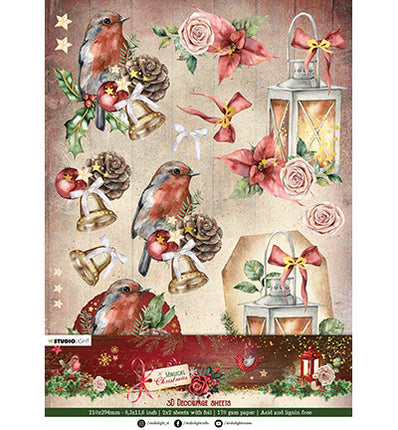 SL Paper Set 3D Cutting sheets Magical Christmas nr.33