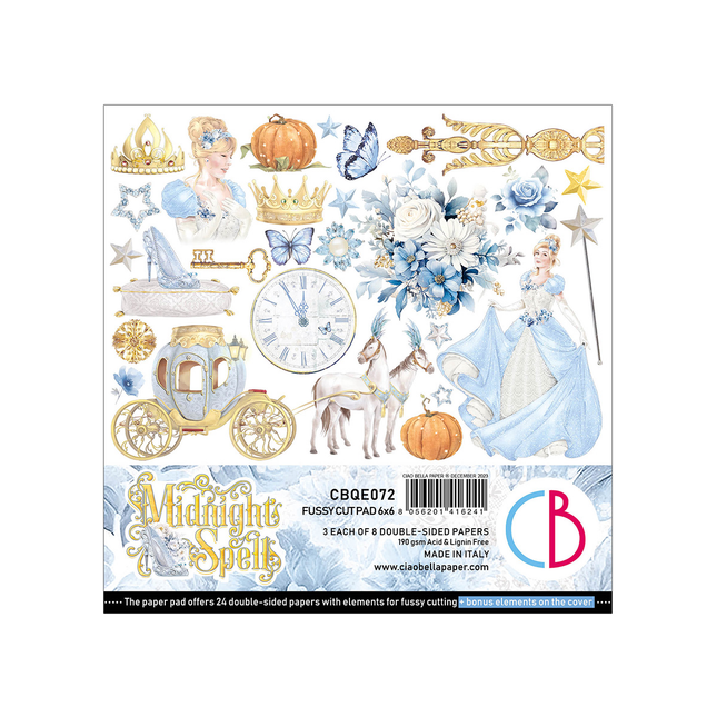 MIDNIGHT SPELL FUSSY CUT PAD 6"X6"
