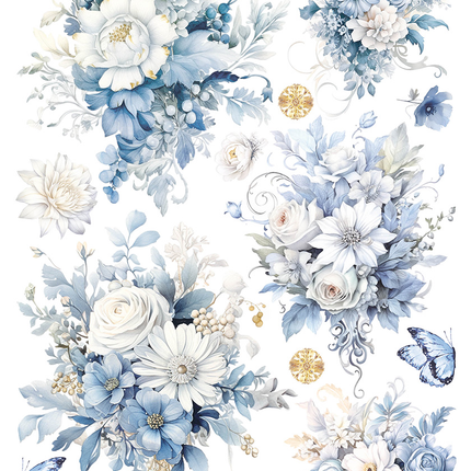 RICE PAPER A4 FLOWERING BUSH