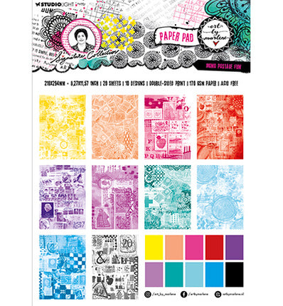 ABM Designer Paper Pad Mono postage fun Signature Collection nr.131