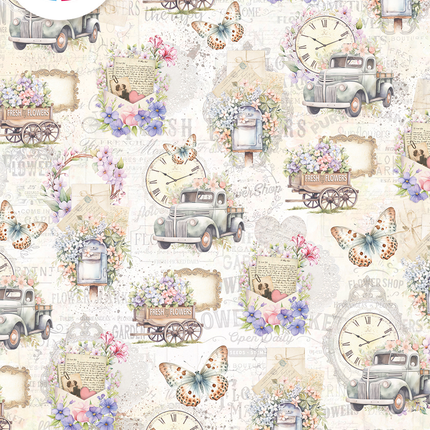 VELLUM FLOWER SHOP PAPER PATTERNS A4 6/PKG