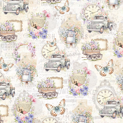 VELLUM FLOWER SHOP PAPER PATTERNS A4 6/PKG