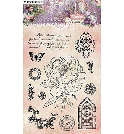 JMA Clear Stamp Timeless peony Victorian Dreams nr.610