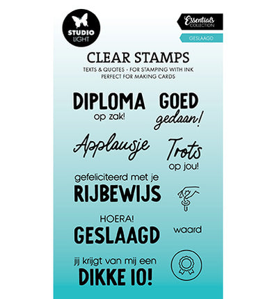 SL Clear stamp Geslaagd Essentials nr.642