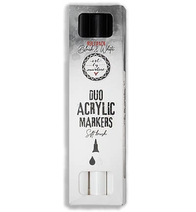 ABM Duo acrylic markers Black and white Essentials nr.25
