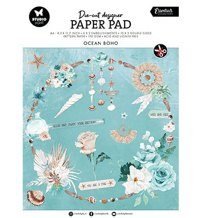 SL Die-cut Paper Pad Ocean boho Essentials nr.168