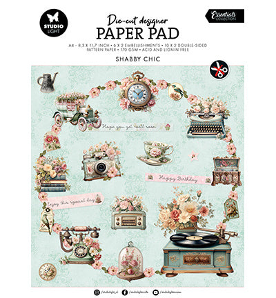 SL Die-cut Paper Pad Shabby chic Essentials nr.169