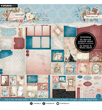 SL Mixed Paper Pad Envelops, cards Vintage Diaries nr.176