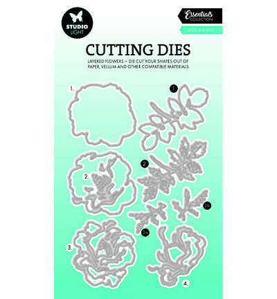 SL Cutting Dies Layered - Rose & leaves Essentials nr.810