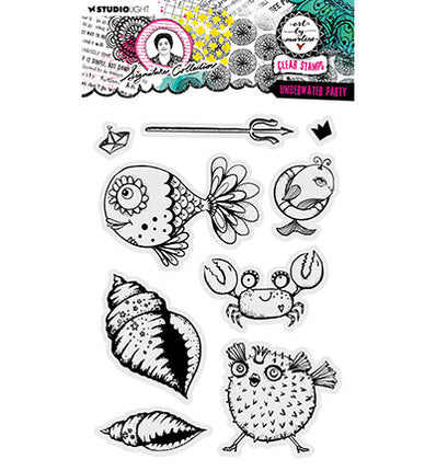ABM Clear Stamp Underwater party Signature Collection nr.649