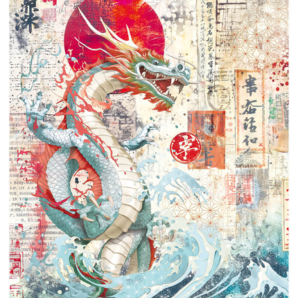 RICE PAPER A4 THE DRAGON