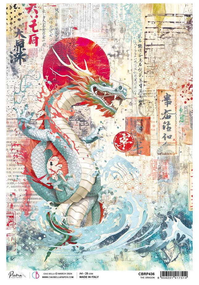RICE PAPER A4 THE DRAGON