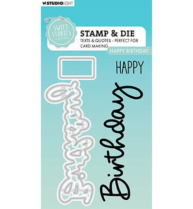 SL Stamp & Cutting Die Happy birthday Sweet Stories nr.80