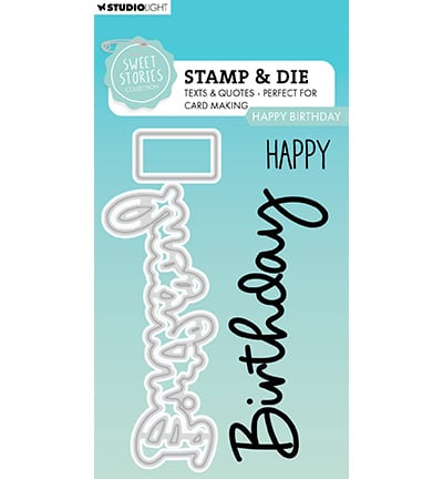 SL Stamp & Cutting Die Happy birthday Sweet Stories nr.80