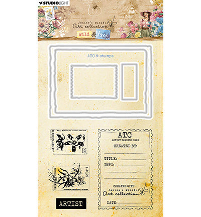 JMA Stamp & Cutting Die ATC & stamps Wild & Free nr.82