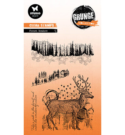 GR Clear Stamp Forest wonders Grunge Collection nr.681